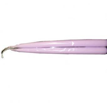 Świeca szpic lakierowana pastelowy fioletowy - 2szt.
